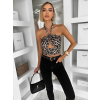 Leopardí sexy vázací top REIGH (Veľkosť ONESIZE)