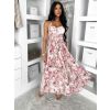 Starorůžové letní dlouhé květované šaty YSMERA (Veľkosť ONESIZE)