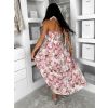 Starorůžové letní dlouhé květované šaty YSMERA (Veľkosť ONESIZE)