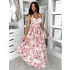 Starorůžové letní dlouhé květované šaty YSMERA (Veľkosť ONESIZE)