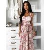 Starorůžové letní dlouhé květované šaty YSMERA (Veľkosť ONESIZE)