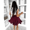 Vínová krátka volániková áčková sukňa ROZITA