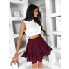 Vínová krátka volániková áčková sukňa ROZITA