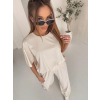 Krémový kalhotový elegantní komplet KAVIEL (Veľkosť ONESIZE)