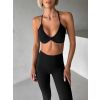 Černá sportovní kroucená podprsenka KIRESTA (Veľkosť L)