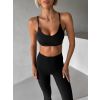 Černá sportovní podprsenka VELIRA na ramínka (Veľkosť L)
