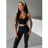 Černá sportovní jóga podprsenka VELURA (Veľkosť L)