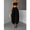 Čierne široké háremové vzdušné nohavice MYRAEL
