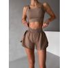 Hnědé sportovní krátké kraťasy BRISTAL (Veľkosť L)