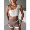 Krémová sportovní vlnkovaná podprsenka FELIMA (Veľkosť L)