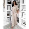 Béžový basic voľný nohavicový komplet MYRLYN