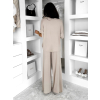 Béžový basic voľný nohavicový komplet MYRLYN