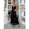 Černé průhledné dlouhé šaty EMVARK (Veľkosť M/L)