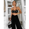 Černý elegantní crop top CLOUD (Veľkosť M/L)