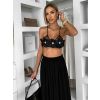 Černý elegantní crop top CLOUD (Veľkosť M/L)