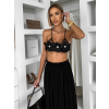 Černý elegantní crop top CLOUD (Veľkosť M/L)
