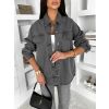 Šedá džínová denim oversize košile ELORIA (Veľkosť ONESIZE)