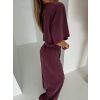 Vínový kalhotový stylový komplet BELLEZA s vycpávkami (Veľkosť ONESIZE)