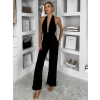 Čierny dlhý overal AMAQUIE s výstrihom