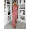 Lososový dlouhý overal AMAQUIE s výstřihem (Veľkosť ONESIZE)