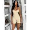 Béžový krátký tvarující overal KRASHA na ramínka (Veľkosť M/L)