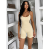 Béžový krátky tvarujúci overal KRASHA na ramienka