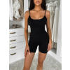 Čierny krátky tvarujúci overal KRASHA na ramienka