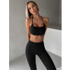 Čierna basic športová joga podprsenka MIVORA
