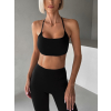 Čierna basic športová joga podprsenka MIVORA