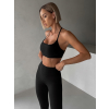 Čierna basic športová joga podprsenka MIVORA