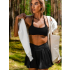 Černá sportovní jóga podprsenka SALONI (Veľkosť L)