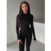 Černá sportovní mikina na zip ZORELA (Veľkosť L)