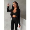 Černá sportovní mikina na zip ZORELA (Veľkosť L)