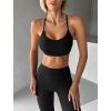 Černá sportovní podprsenka BARYNA (Veľkosť L)