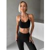Černá sportovní podprsenka BARYNA (Veľkosť L)