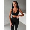 Černá sportovní vlnkovaná podprsenka TRIVEN (Veľkosť L)
