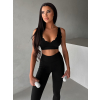 Čierna športová vlnkovaná podprsenka TRIVEN
