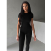 Čierne športové elastické tričko EVANTI