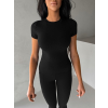 Čierne športové elastické tričko EVANTI