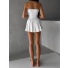 Bílá sportovní skládaná krátká sukně THALASA (Veľkosť L)