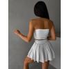 Biela športová skladaná krátka sukňa THALASA