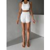 Bílé sportovní fitness kraťasy ASVENY (Veľkosť L)