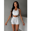 Biele športové fitness kraťasy LEVARA