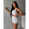 Biele športové fitness kraťasy LEVARA