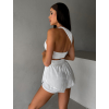 Biele športové fitness kraťasy LEVARA