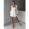 Biele tenisové vlnkované šaty RYTYLA s kraťaskami