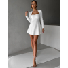 Biele tenisové vlnkované šaty RYTYLA s kraťaskami