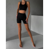 Čierne športové fitness kraťasy HELOVA