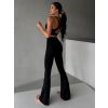 Černé sportovní zvonové legíny XADOMA (Veľkosť L)