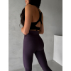 Fialové sportovní fitness legíny TONKA (Veľkosť L)